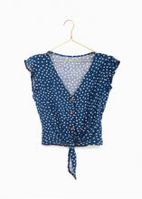 Cargar imagen en el visor de la galería, Blusa anudada con estampado de puntos - SARA