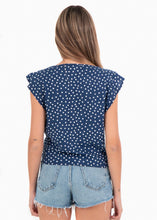 Cargar imagen en el visor de la galería, Blusa anudada con estampado de puntos - SARA