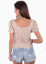 Cargar imagen en el visor de la galería, Blusa con anudado en escote y estampado de puntos - MAR