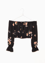 Cargar imagen en el visor de la galería, Blusa campesina con estampado de flores - MARIETTA